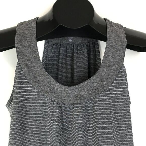 Eddie Bauer Travex Striped Racerback Tank Women’s Small Gray Sleeveless Active - Picture 3 of 11